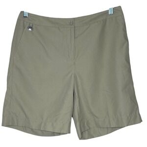 Liz‎ Golf Audra women's Golf Shorts Size 10 Beige High Rise Flat Front Summer